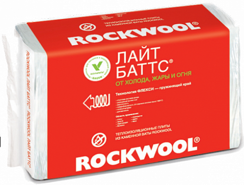 ROCKWOOL ЛАЙТ БАТТС 1000*600*100ММ*5ШТ